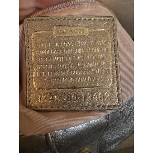 Coach Platinum Rose Gold Glam Snap Closure Shoulder Bag - “Karie” - Picture 5 of 9